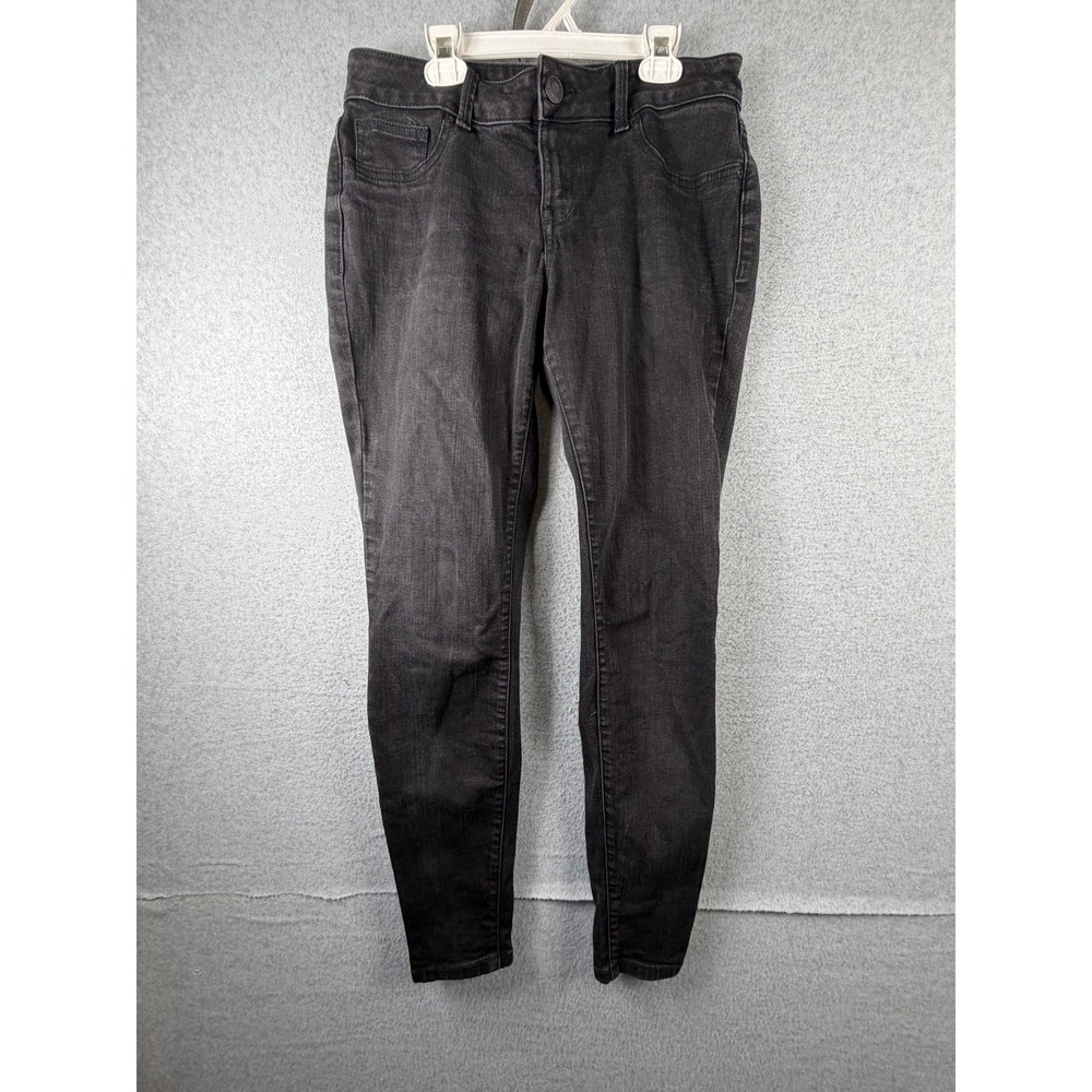 Maurices Jeans Womens Tall M Long Gray Skinny Mid Rise Stretch Denim Pants